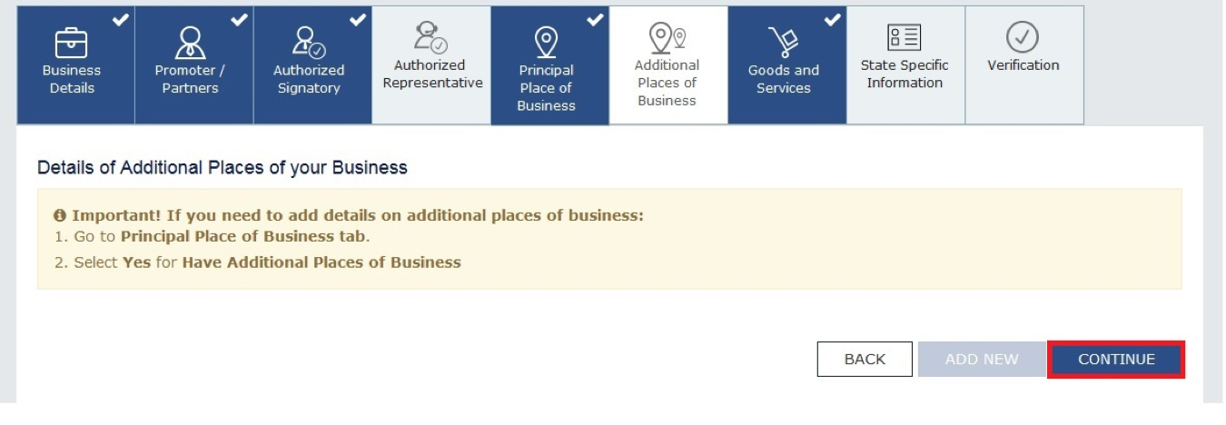 if you have any additional place of business, add details of the same