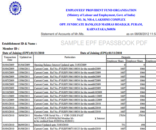 Online Passbook Of Epf How To Check Balance And Download Stairfirst